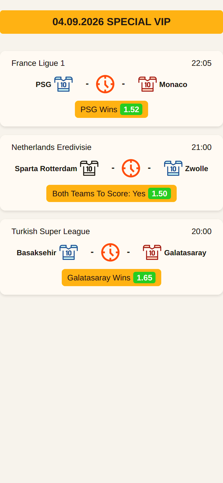 Today's Tips